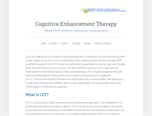 Tablet Screenshot of cognitiveenhancementtherapy.com